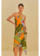 FARM Rio Striped Banana Print Dress - Madmoizelle Closet