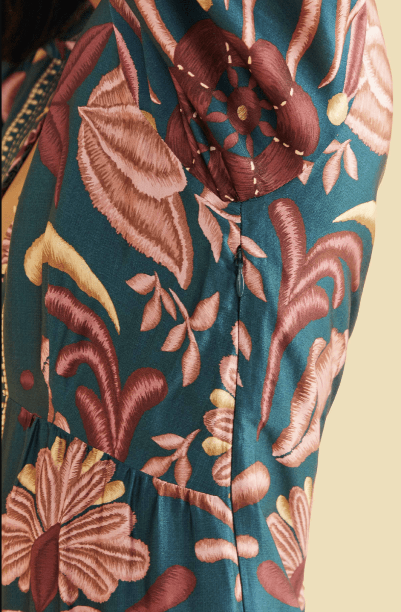 FARM RIO Teal seashell mini dress - Madmoizelle Closet