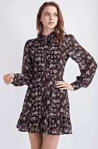 Floral Ruffle Mini Dress - Madmoizelle Closet