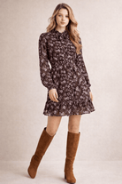 Floral Ruffle Mini Dress - Madmoizelle Closet