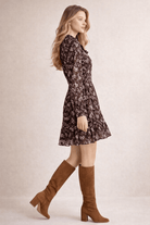 Floral Ruffle Mini Dress - Madmoizelle Closet