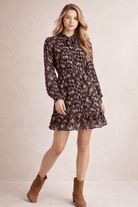 Floral Ruffle Mini Dress - Madmoizelle Closet