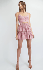 Floral Smocked Two - Piece Set - Madmoizelle Closet