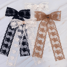 French Lace Sheer Bow Hair Clip - Madmoizelle Closet