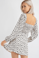 Georgette Ruched Open - Waist Mini Dress - Madmoizelle Closet