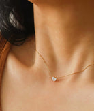 Giorgia 18K Non - Tarnish Petite Heart Cz Necklace - Madmoizelle Closet