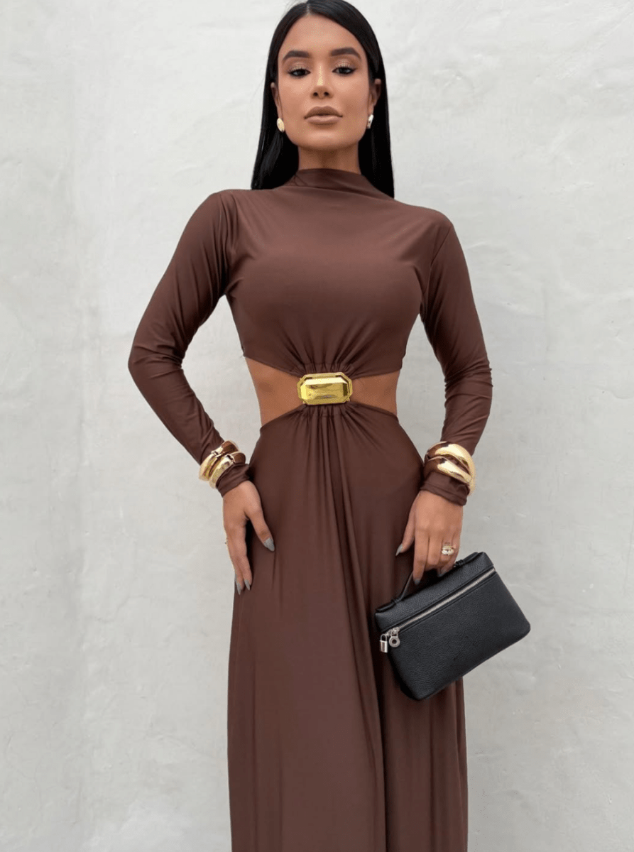 Golden Aura Maxi Dress - Madmoizelle Closet