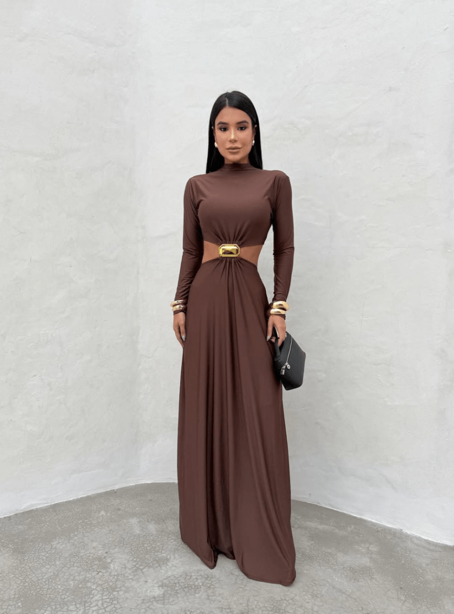 Golden Aura Maxi Dress - Madmoizelle Closet