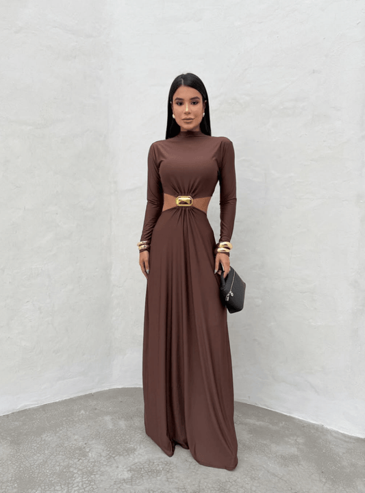 Golden Aura Maxi Dress - Madmoizelle Closet