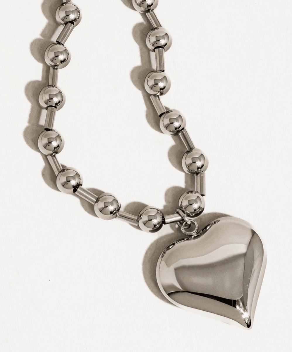 Heart Chain Necklace - Madmoizelle Closet