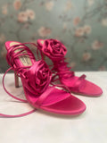 BARBIE SATIN ROSE DETAIL LACE SHOES