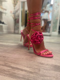 BARBIE SATIN ROSE DETAIL LACE SHOES