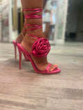 BARBIE SATIN ROSE DETAIL LACE SHOES