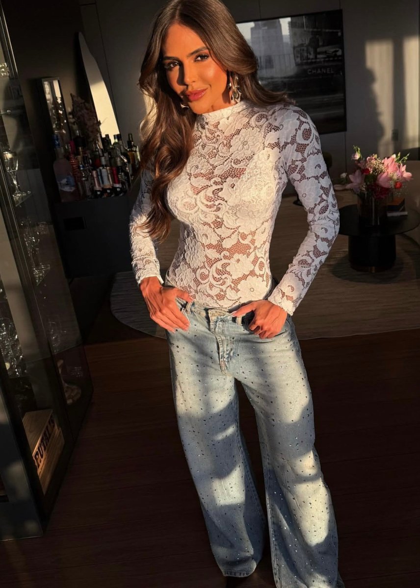 Ivory Lace Bodysuit - Madmoizelle Closet