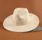 Ivory Turquoise Concho Hat, front view