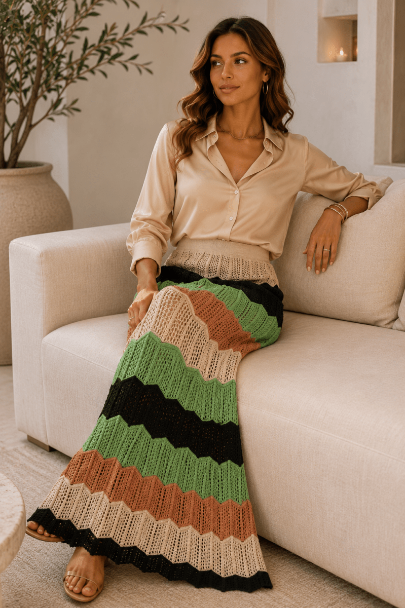 IZI Noir Knit Maxi Skirt - Madmoizelle Closet