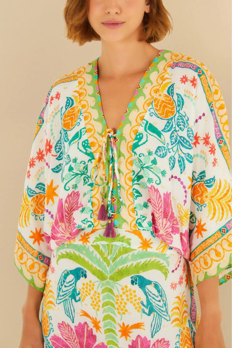 Jardim Tranquilo Mini Dress by FARM Rio - Madmoizelle Closet