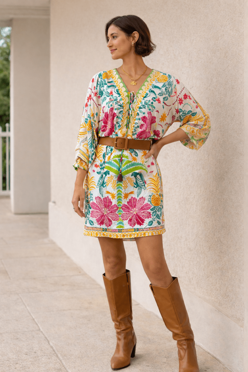 Jardim Tranquilo Mini Dress by FARM Rio - Madmoizelle Closet