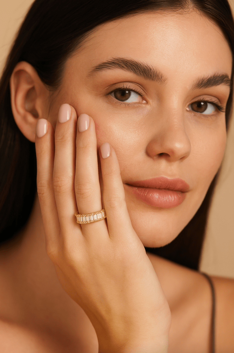 Josephina 18K Filed Gold Ring - Madmoizelle Closet