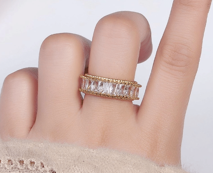 Josephina 18K Filed Gold Ring - Madmoizelle Closet