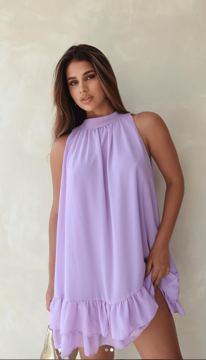 Kelli Blue Flow Dress - Madmoizelle Closet