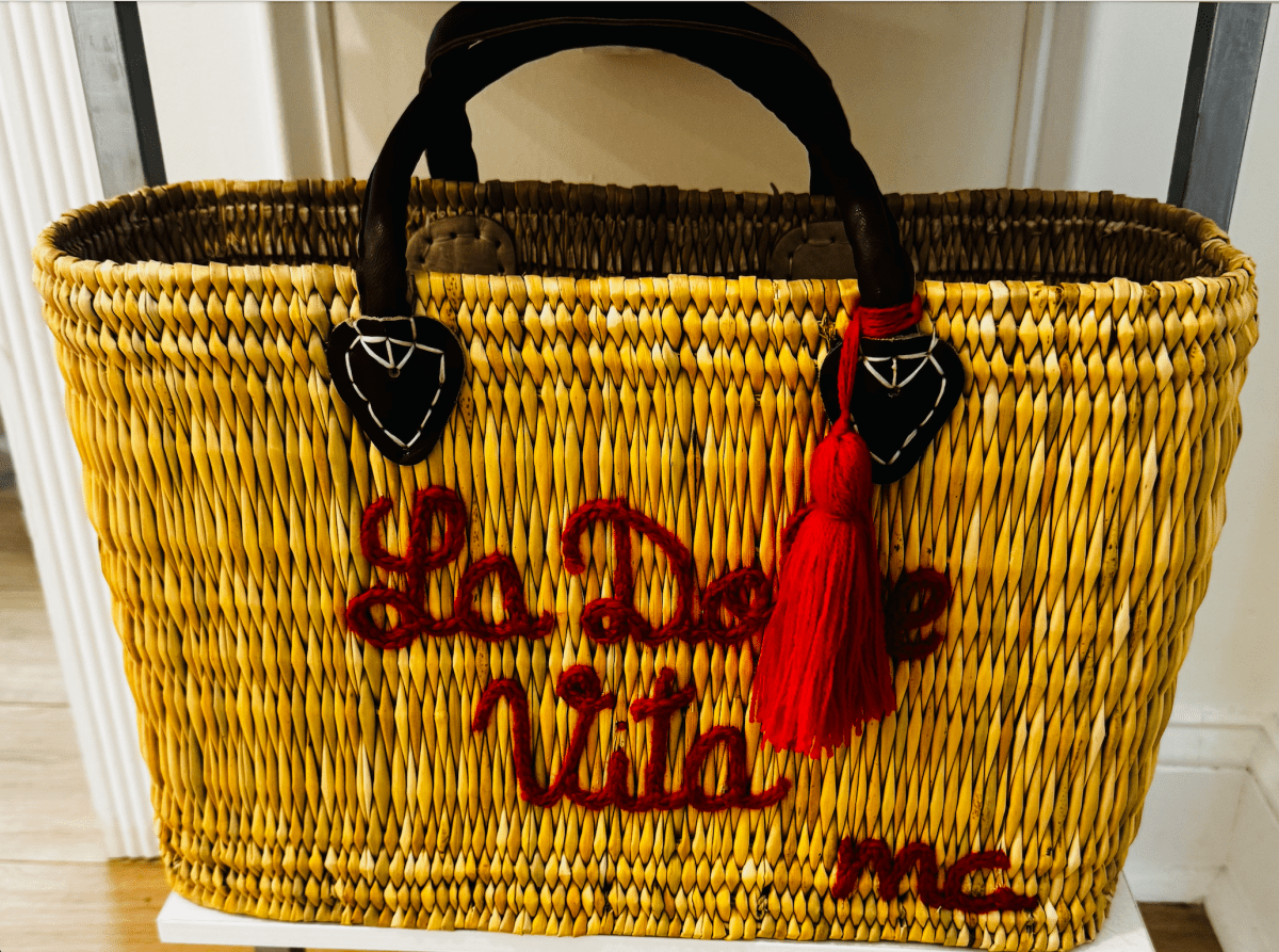 La Dolce Vita Handwoven Moroccan Basket - Madmoizelle Closet