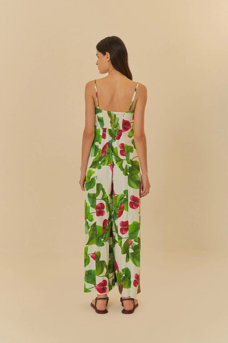 Leaf Printed Jumpsuit by FARM Rio - Madmoizelle Closet