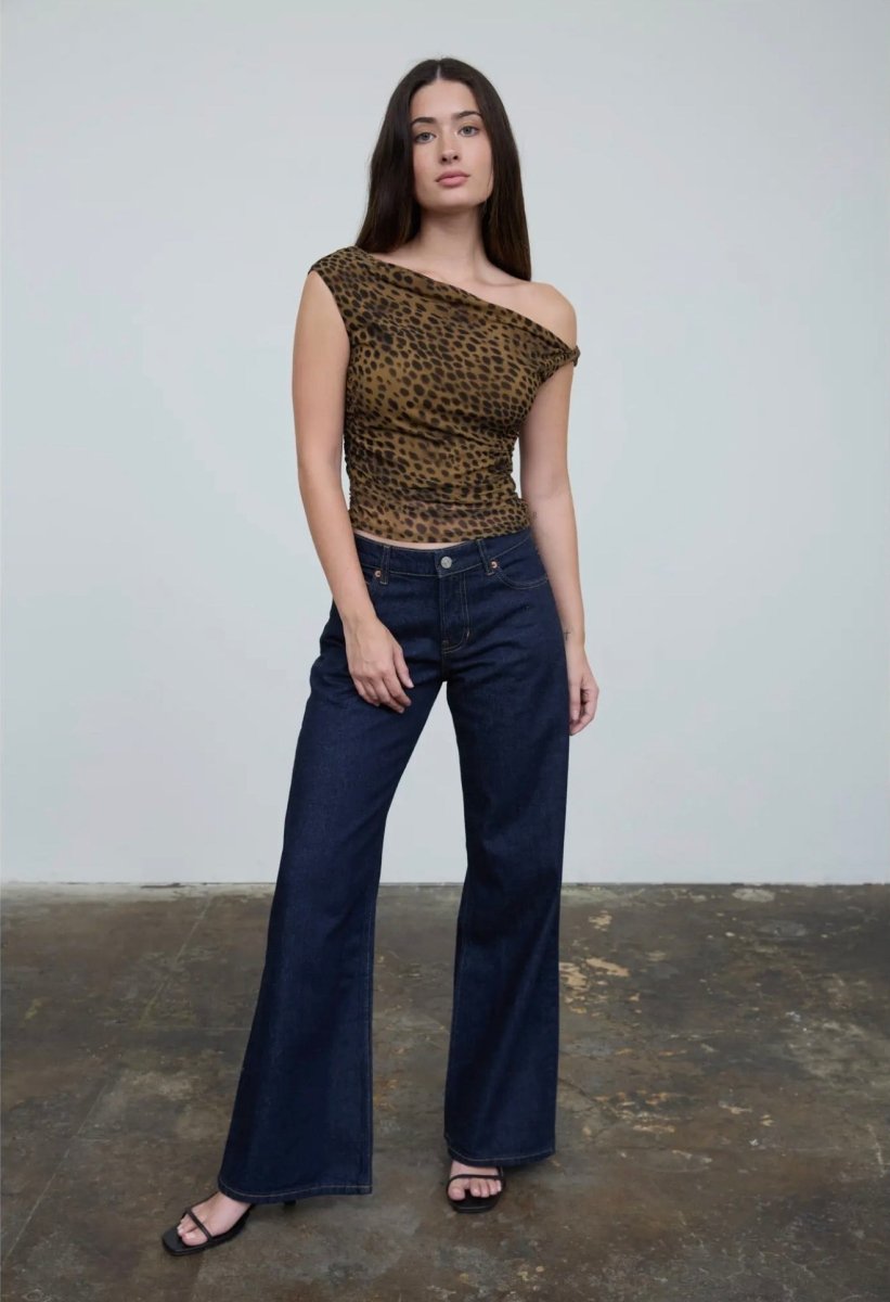 Leopard Print Mesh Top - Madmoizelle Closet