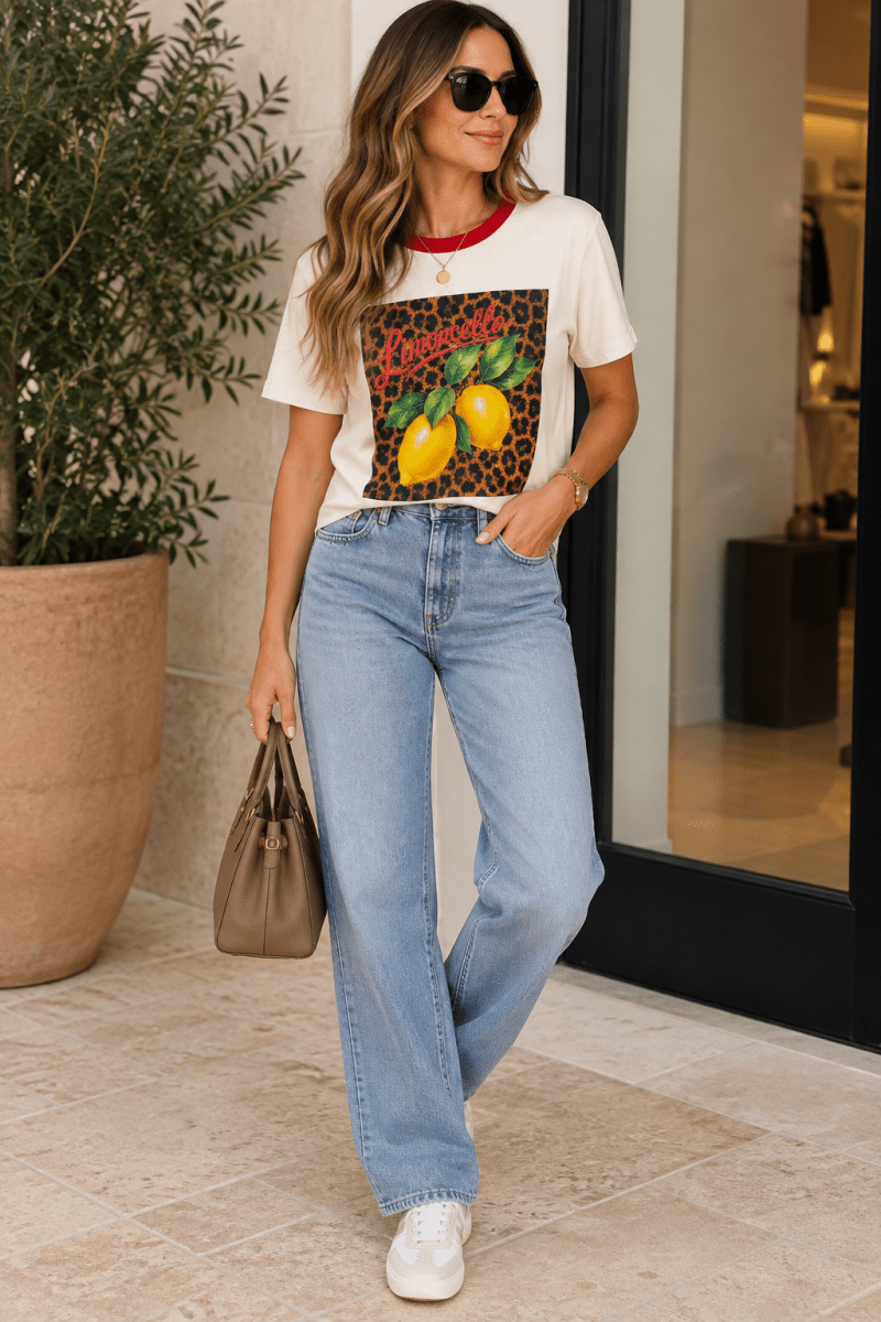 Limoncello Leopard Tee - Madmoizelle Closet