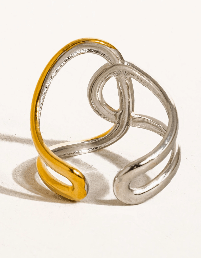 Lior Two Tone Ring - Madmoizelle Closet