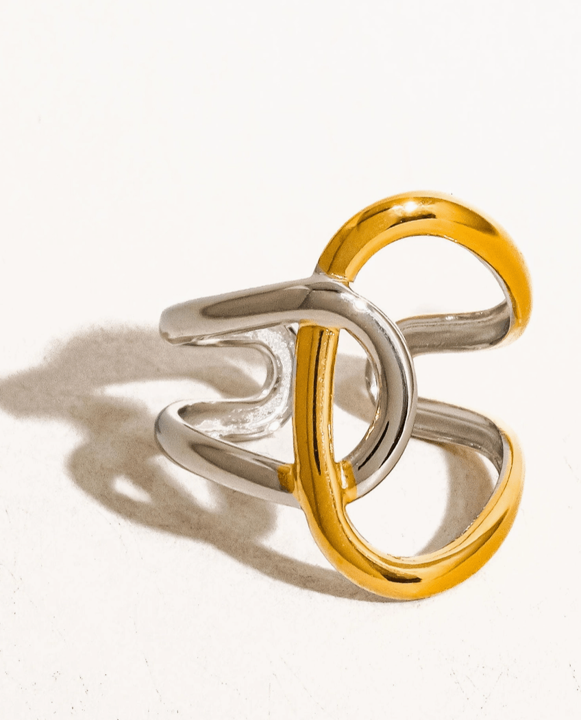 Lior Two Tone Ring - Madmoizelle Closet