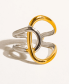 Lior Two Tone Ring - Madmoizelle Closet