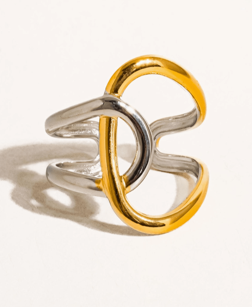 Lior Two Tone Ring - Madmoizelle Closet