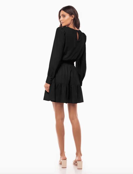 Long Sleeve Frill Mini Dress - Madmoizelle Closet