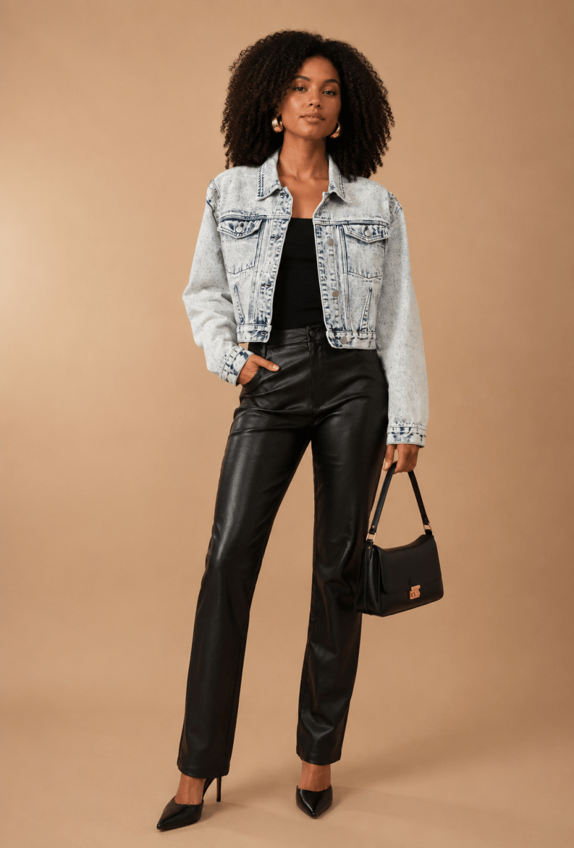 Luna Embellished Denim Jacket - Madmoizelle Closet