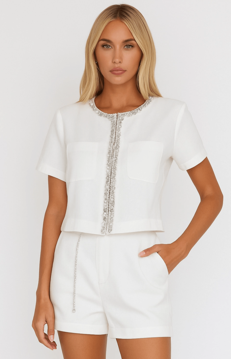 Lupita Tailored Embellished Set - Madmoizelle Closet