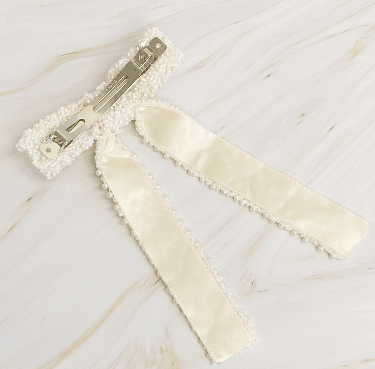 Luxe Beaded Pretty Bow Hair Clip - Madmoizelle Closet