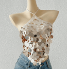 Luxe Sequin Halter Top - Madmoizelle Closet