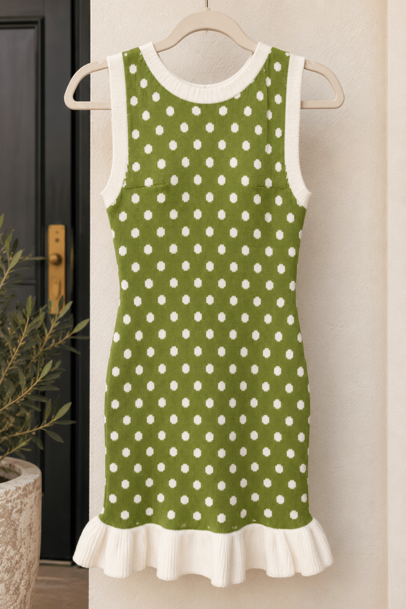 Margot Polka Dot Knit Dress - Madmoizelle Closet