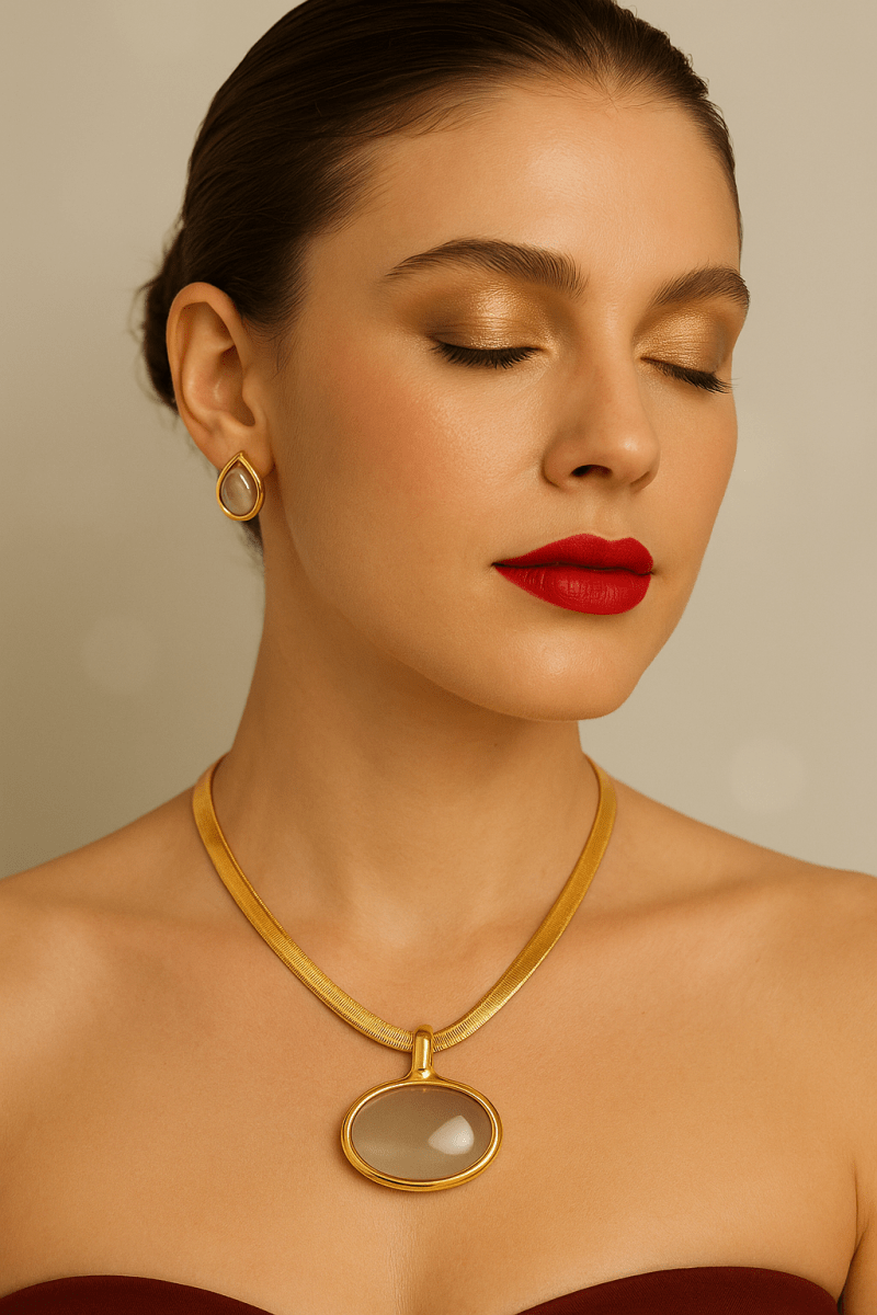 Melinda 18k Filed Necklace - Madmoizelle Closet