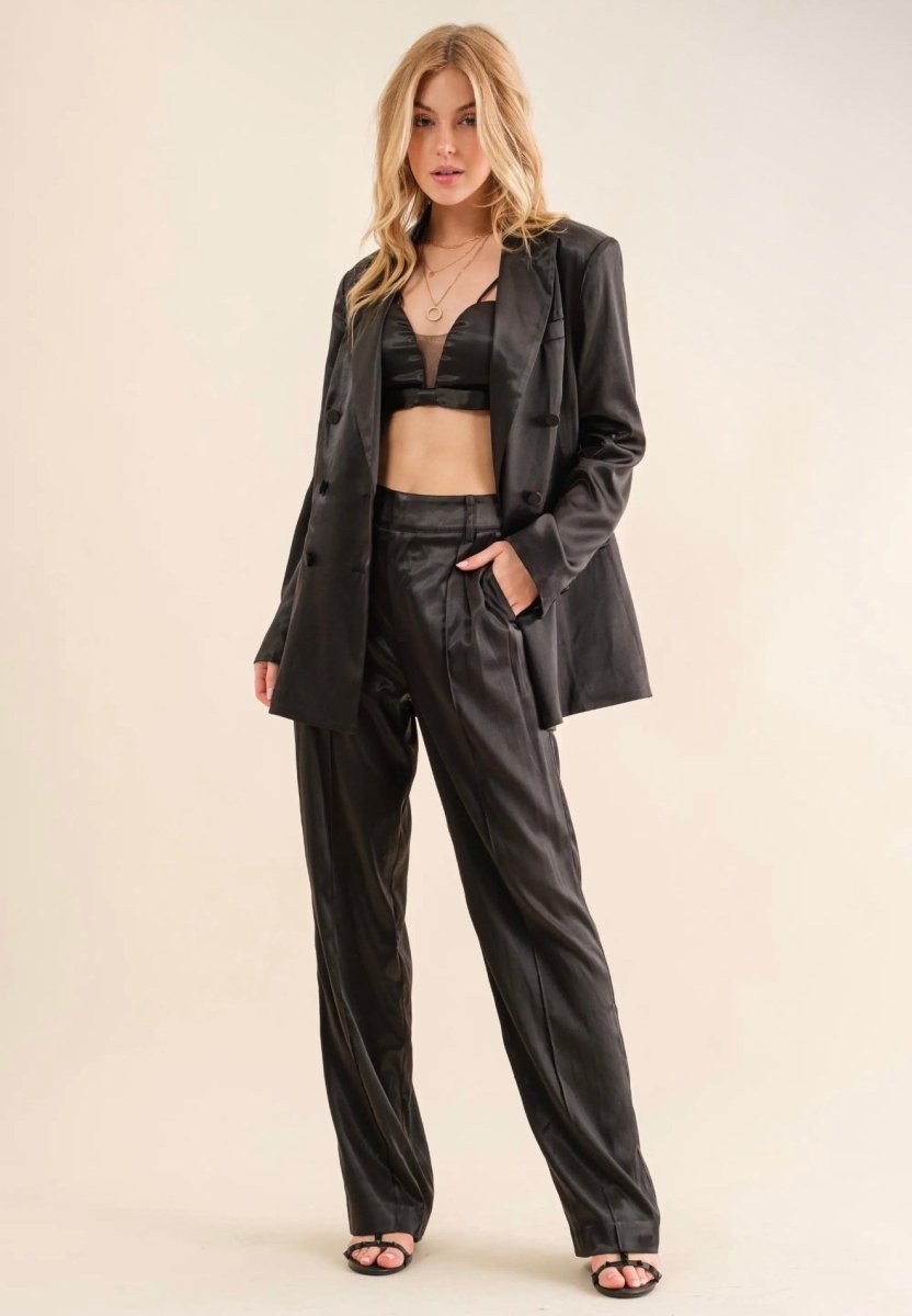 Monique Satin Three-Piece Set - Madmoizelle Closet