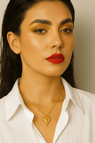 Neila 18K Gold Non - Tarnish Heart Necklace - Madmoizelle Closet