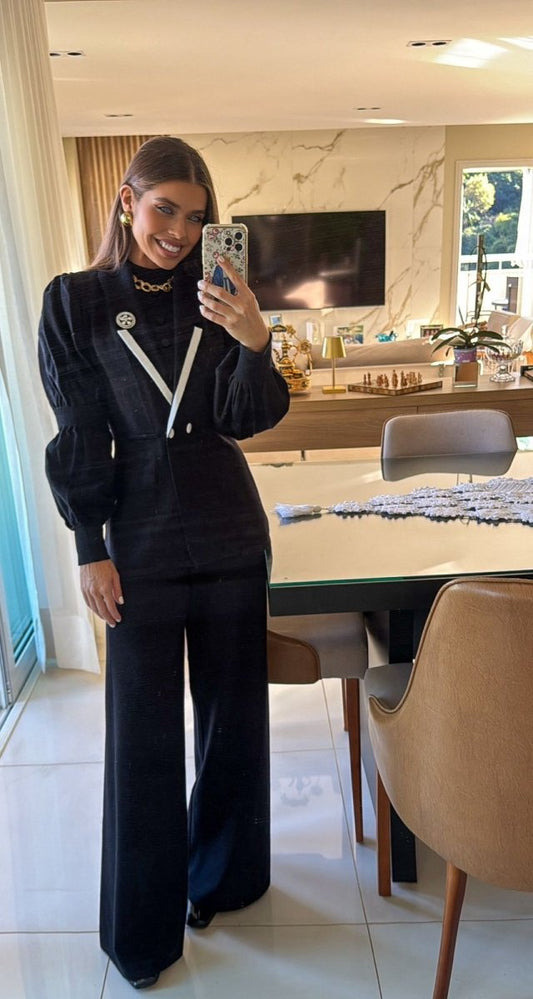 Nida Black Knit Set - Madmoizelle Closet