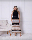 Noir Soleil Crochet Skirt - Madmoizelle Closet