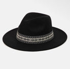 Noir Tribal Fedora Hat - Madmoizelle Closet