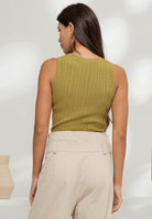 Olive Essential Ribbed Knit Tank - Madmoizelle Closet