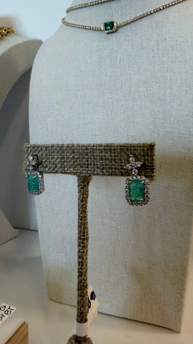 Paraiba Floral Silver Earrings - Madmoizelle Closet