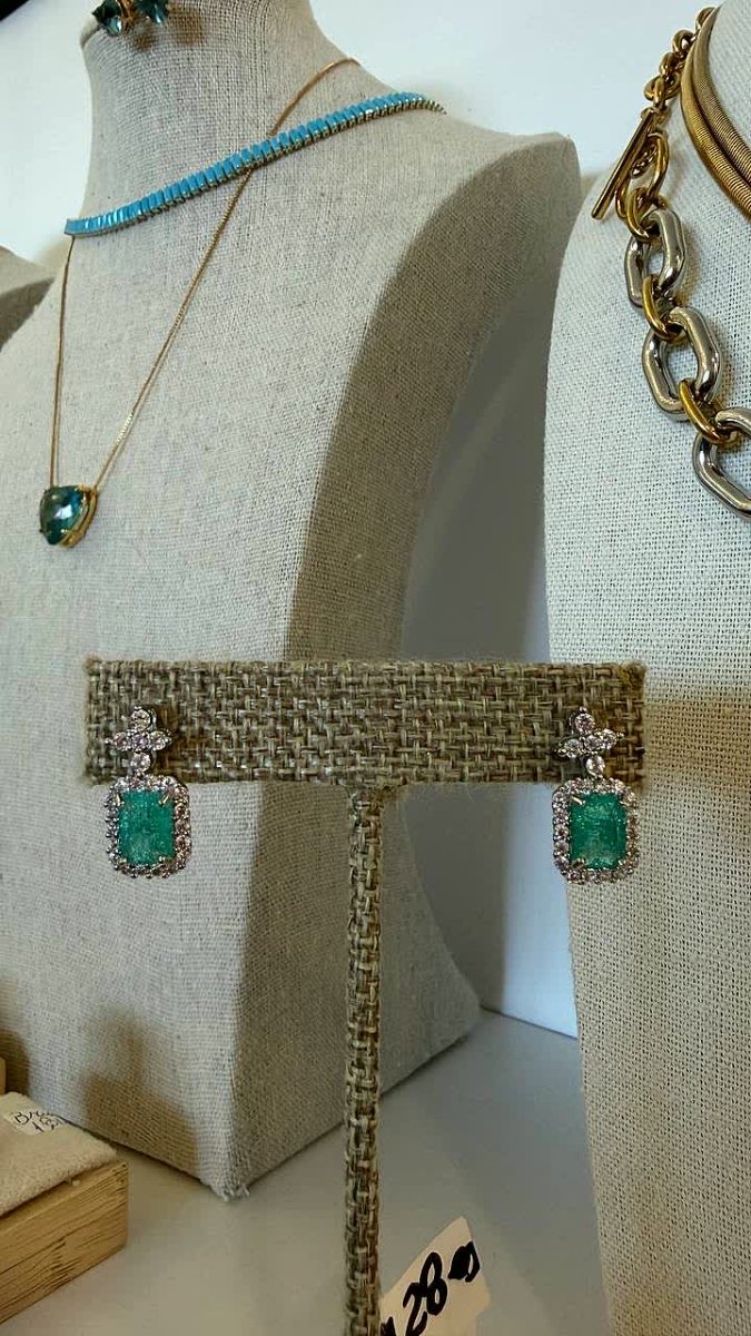 Paraiba Floral Silver Earrings - Madmoizelle Closet