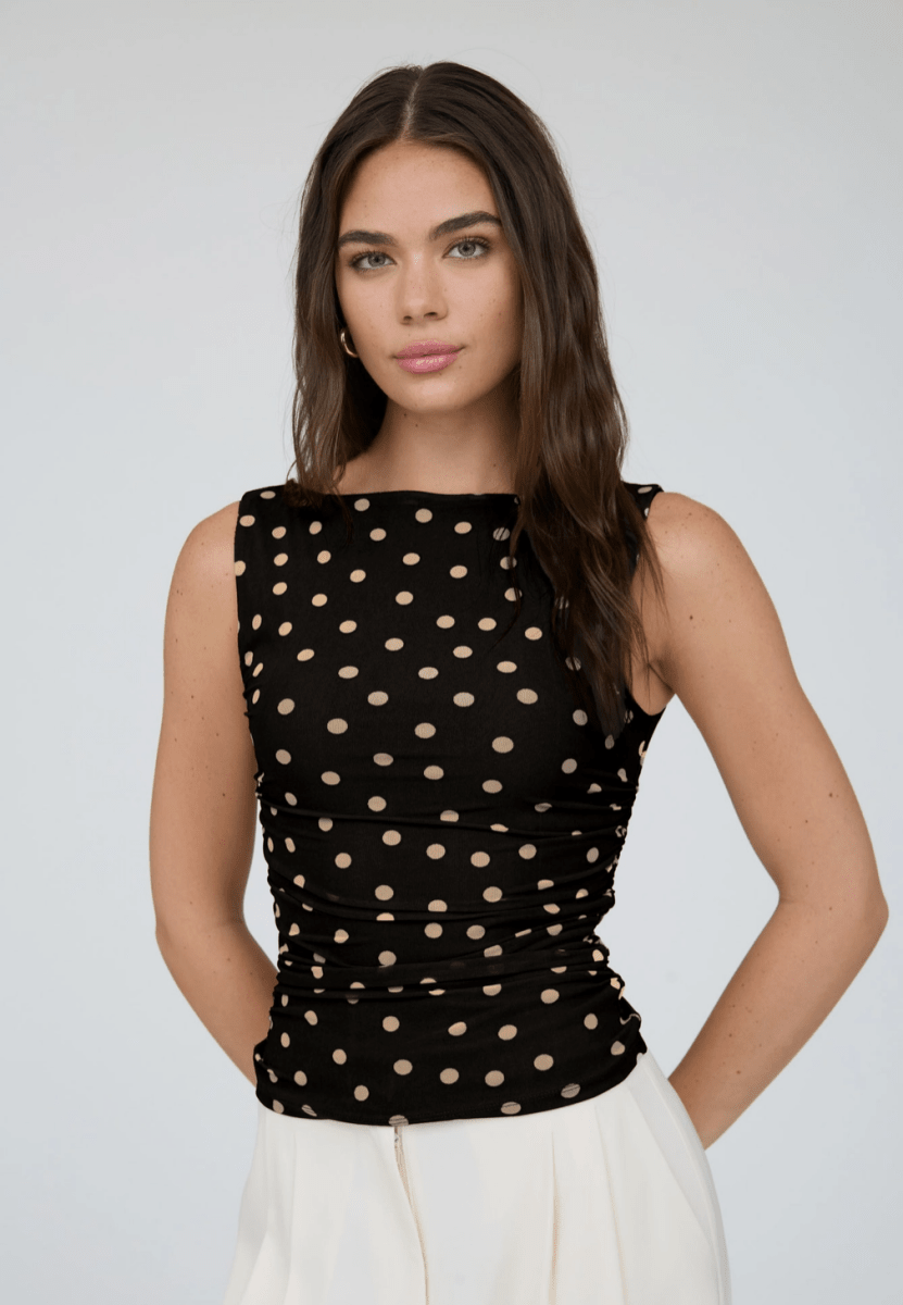 Polka dots Mesh Top - Madmoizelle Closet