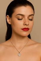 Rhodium Plated Saint Benedict Pendant with Chain - Madmoizelle Closet